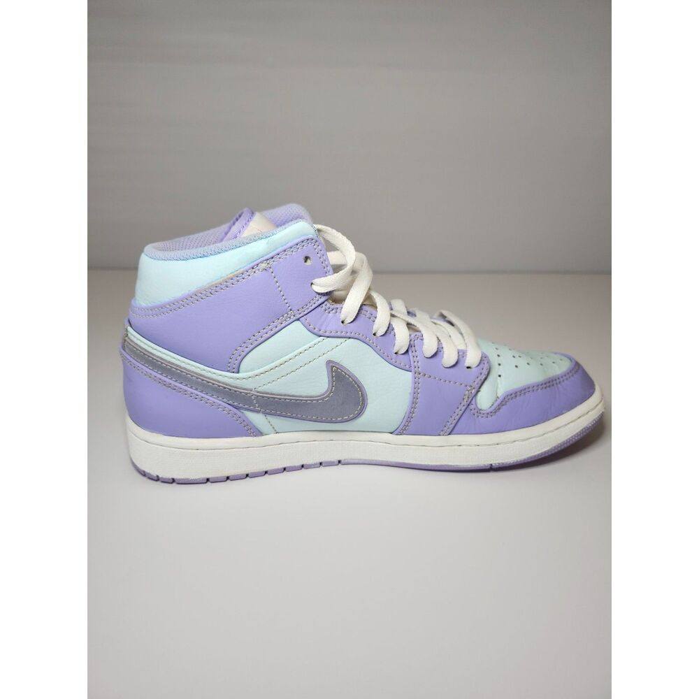 Jordan Air Jordan 1 Mid Men’s Purple Blue 9.5 Athletic Sneaker Streetwear - Picture 6 of 16